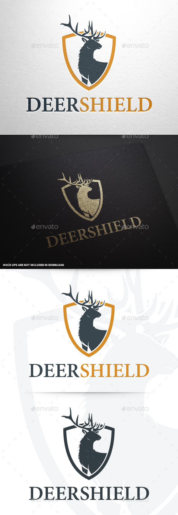 Deer Shield Logo Template