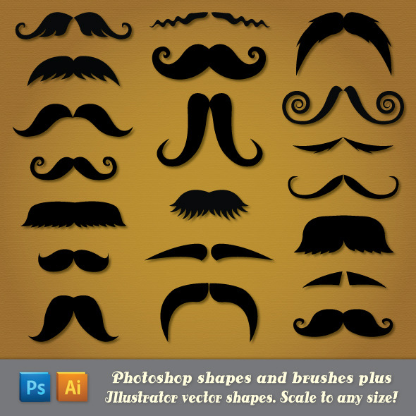 Moustache Custom Shapes