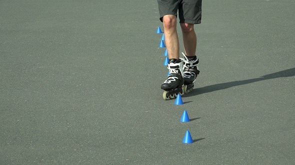 Skating on Roller Skates