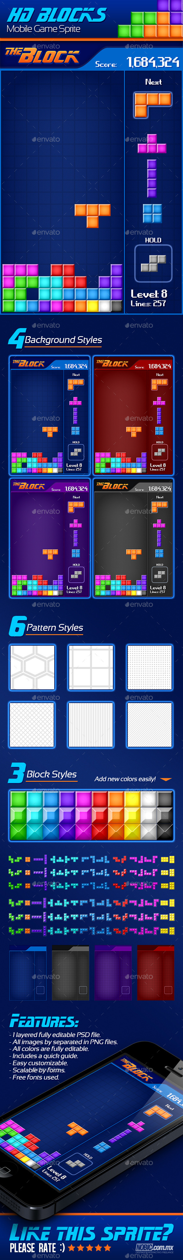 Tetris Mobile Game Sprite