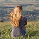 Girl Sitting on Top of the Hill Looking Far Away 2 - VideoHive Item for Sale