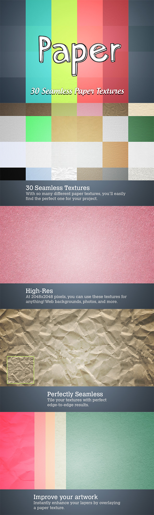 30 Seamless Paper Textures