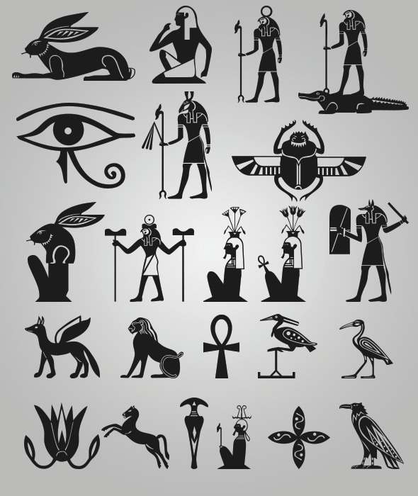 Egypt Symbols Shape Set
