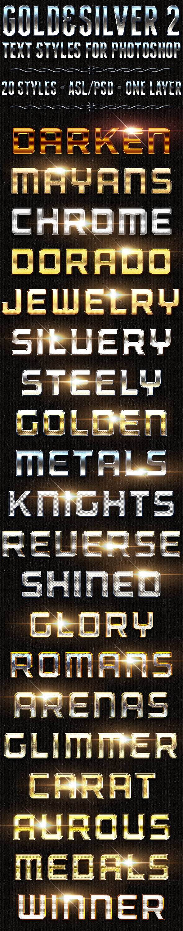 Gold & Silver 2 - Text Styles