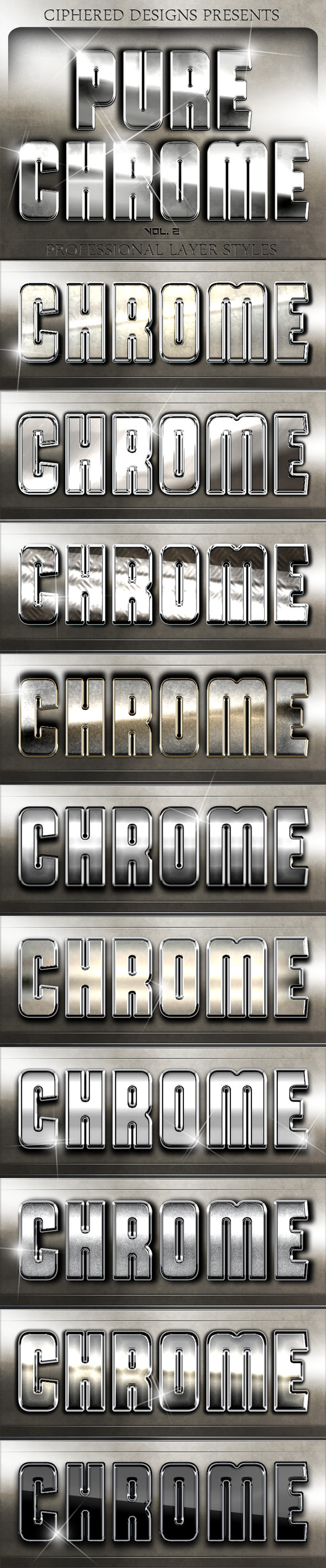 Pure Chrome 2 - Professional Layer Styles
