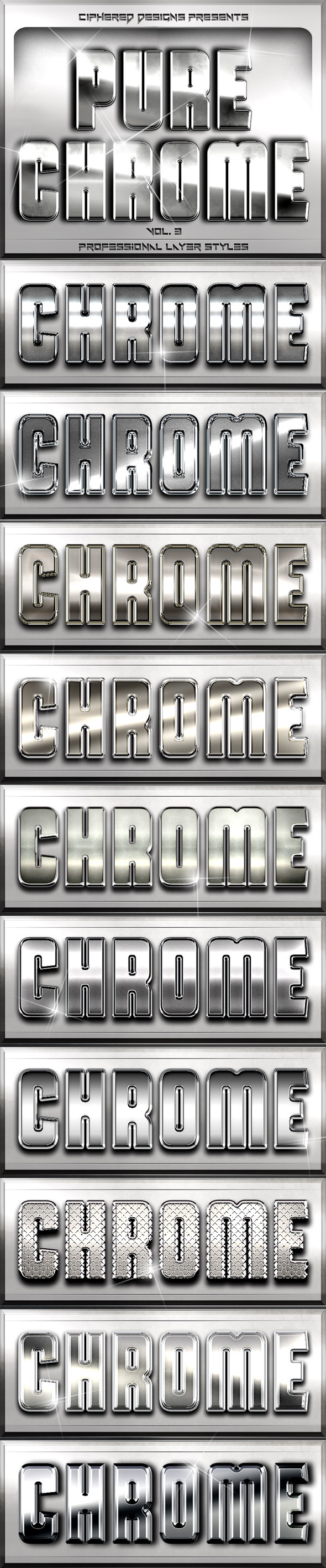 Pure Chrome 3 - Professional Layer Styles