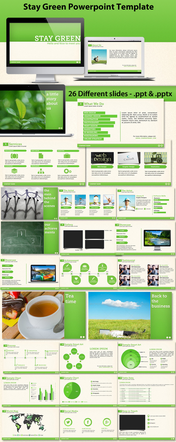 Stay Green Powerpoint Template