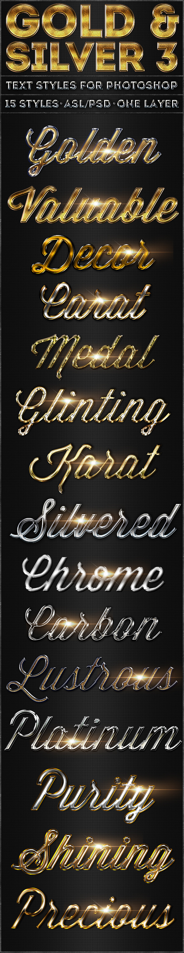 Gold & Silver 3 - Text Styles