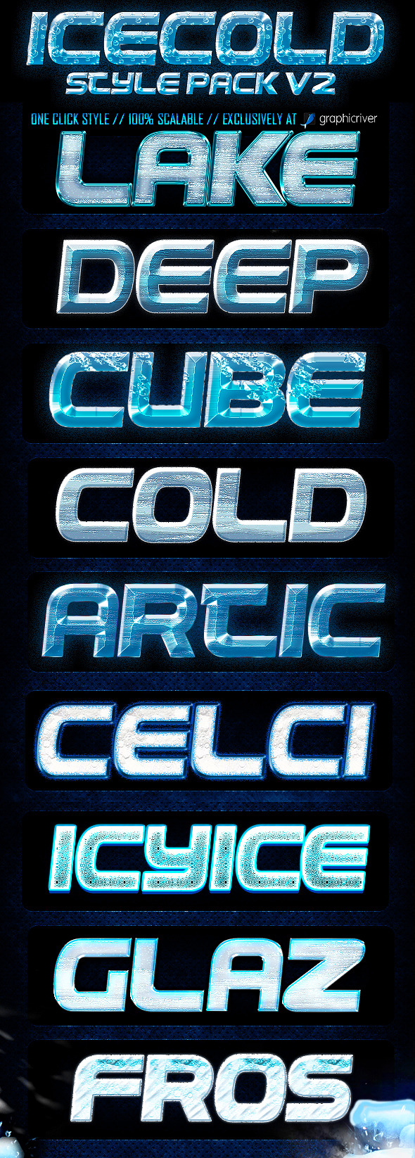 Ice Cold Photoshop Layer Style V2