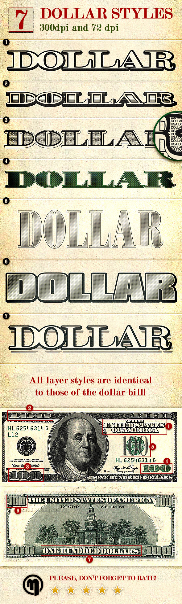 Dollar - Photoshop Layer Styles