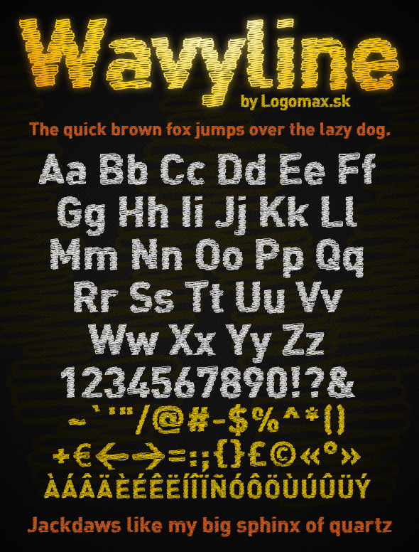 Wavyline Font
