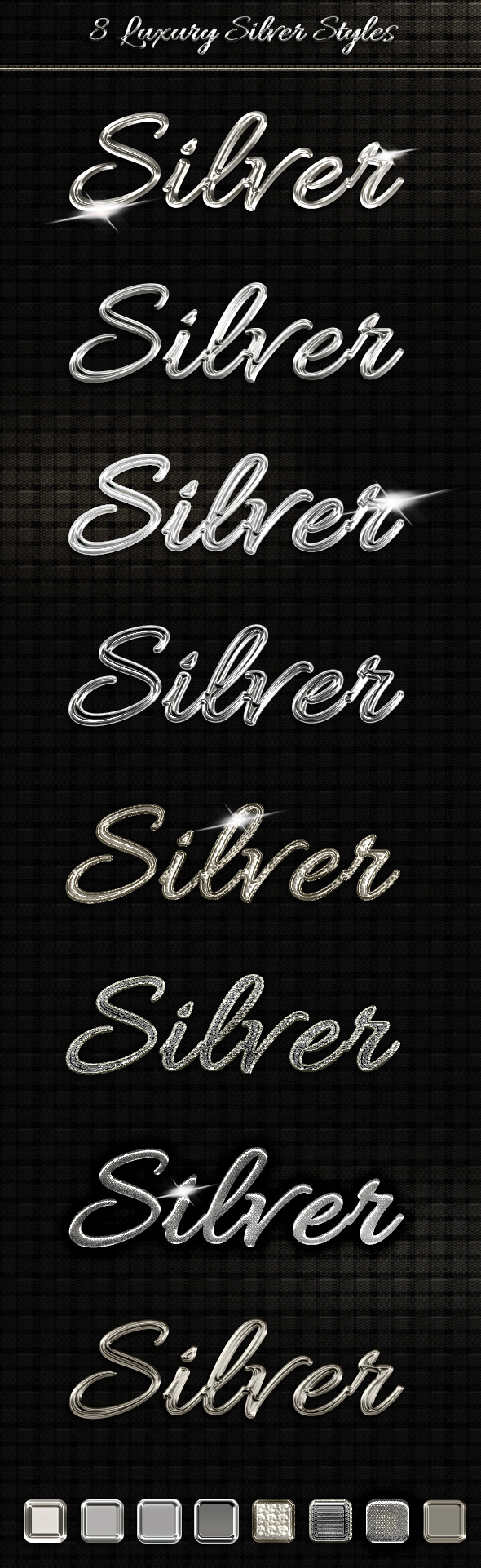 8 Luxury Silver Text Styles