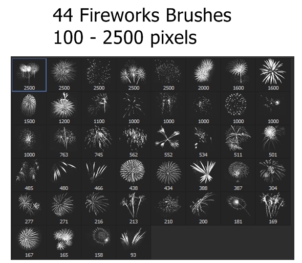 32 Firewoks Brushes