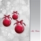 Red Christmas Balls on Shiny Card. Vector - GraphicRiver Item for Sale