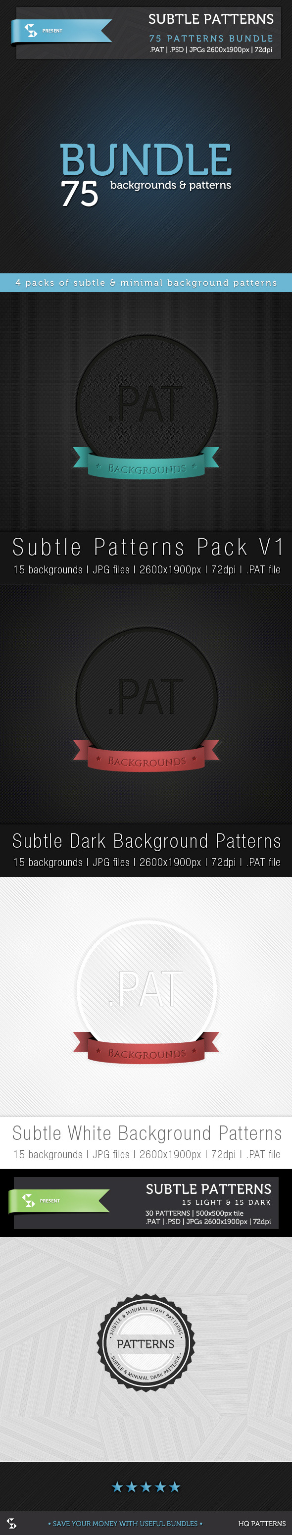 Subtle Background Patterns - Bundle