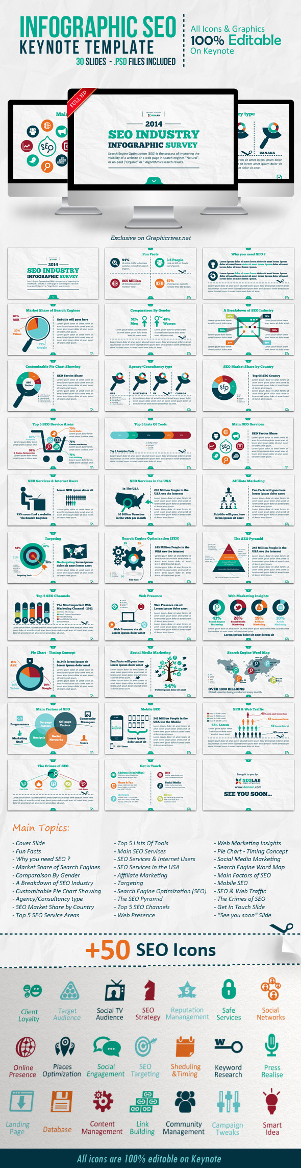Infographic SEO Keynote Template