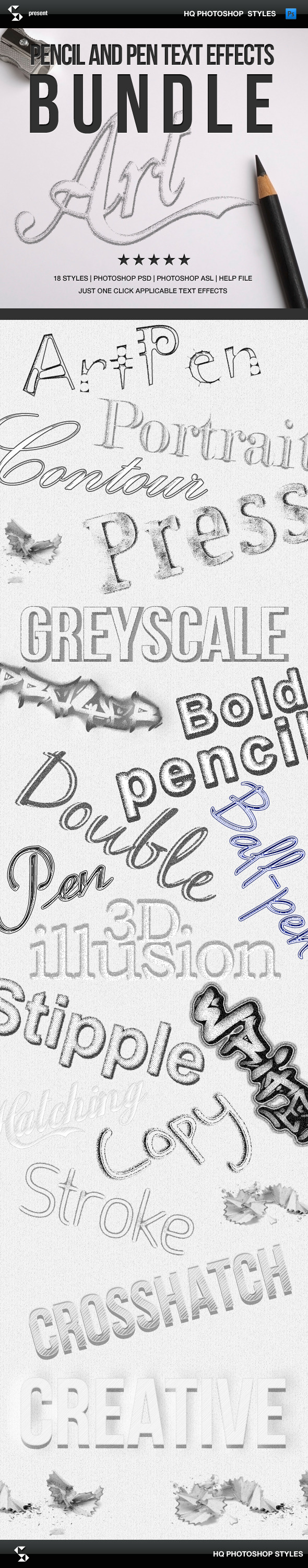 Pencil Styles Bundle - Pencil Art Text Effects