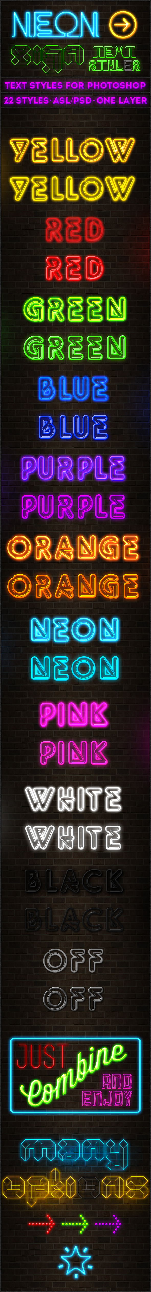 Neon Sign - Text Styles