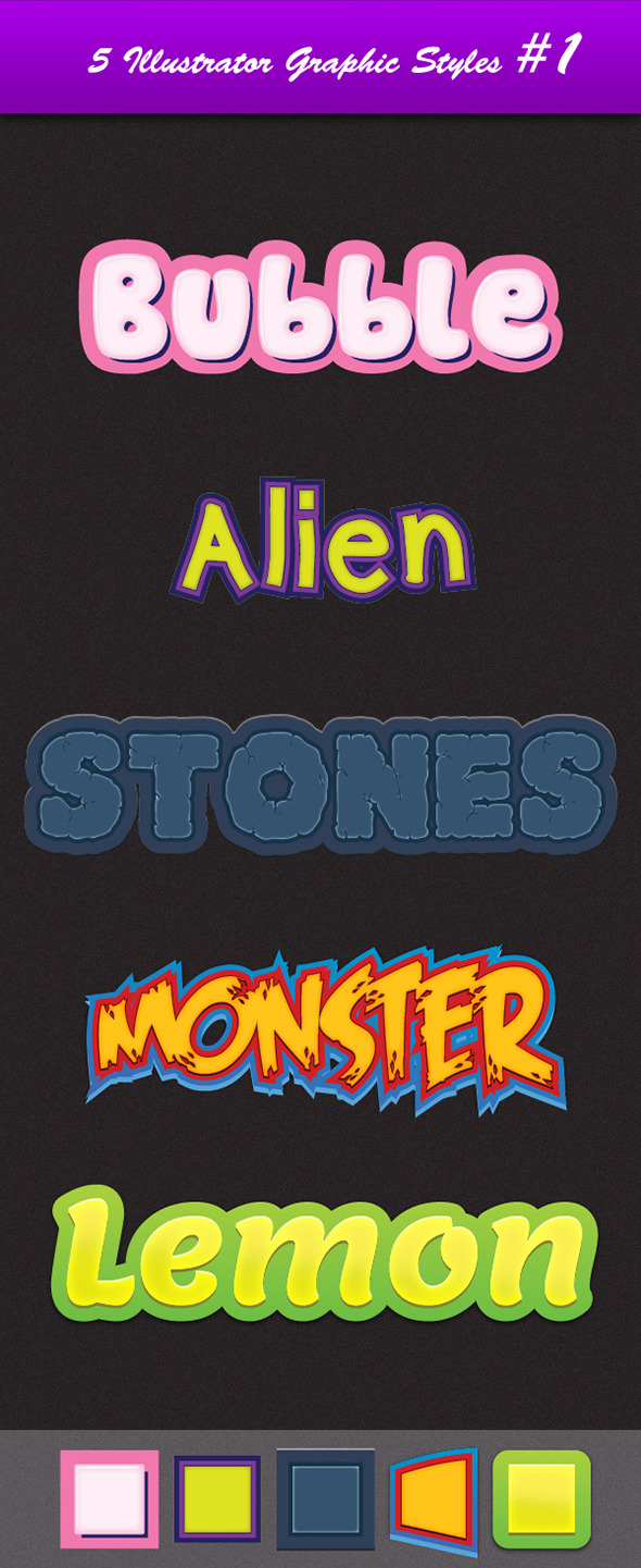 5 Illustrator Graphic Styles #1