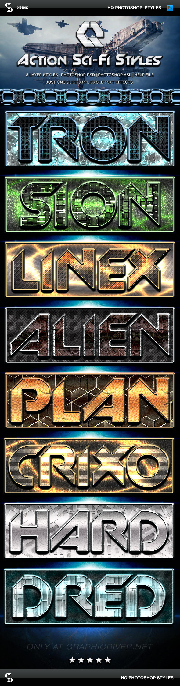 Action Sci-Fi Styles - scifi text effects