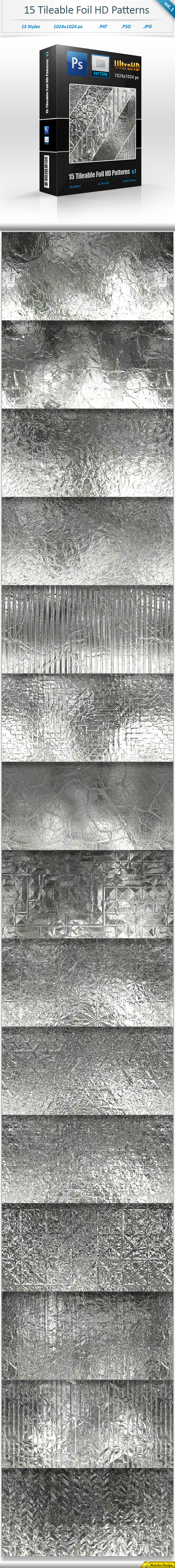 Foil Tileable Pattern Backgrounds (vol 1)