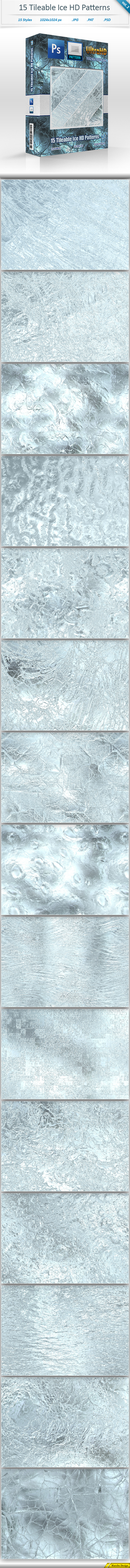 Ice Tileable Pattern Backgrounds (vol 2)