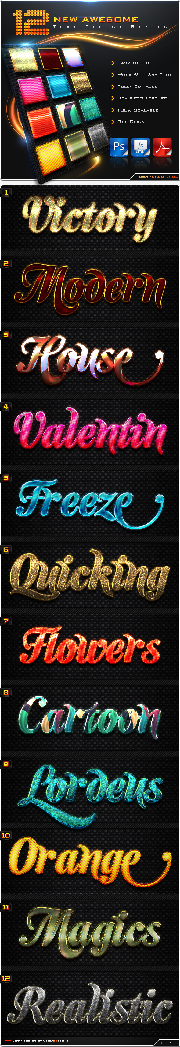 12 New Text Effect Styles