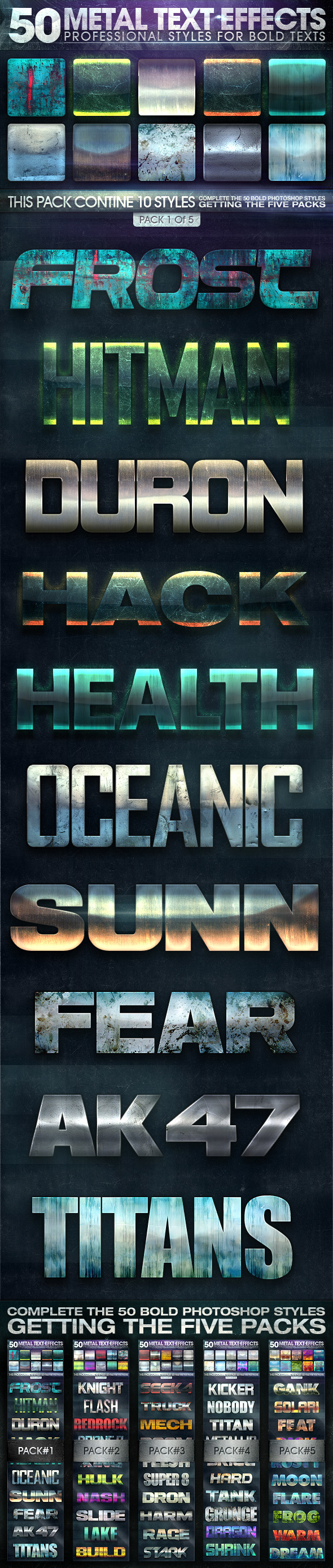 50 Metal Text Effects 1 of 5