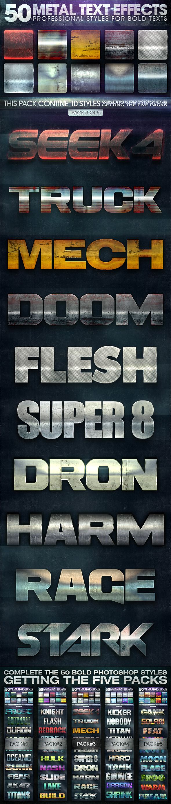 50 Metal Text Effects 3 of 5
