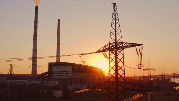 Industrial high voltage electricity tower