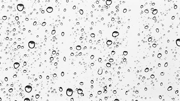 Raindrops on Window Close