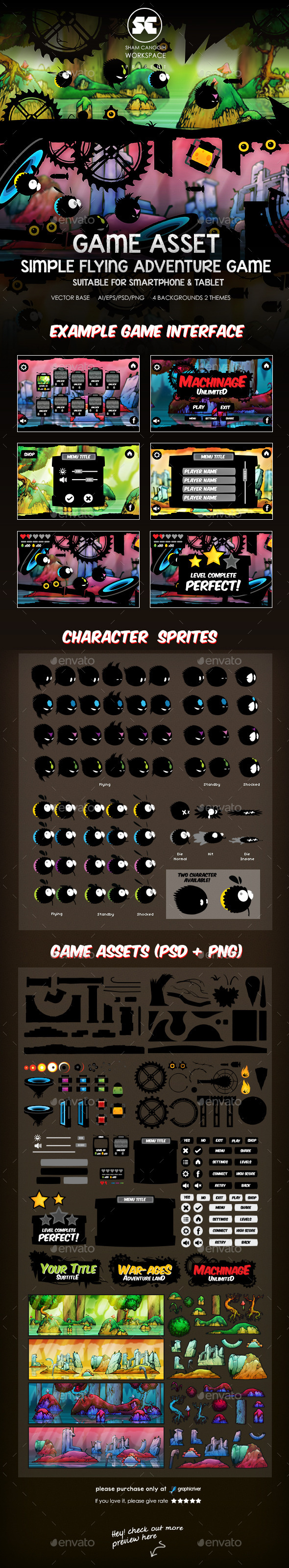Flying Adventure Dark Style Game Kit