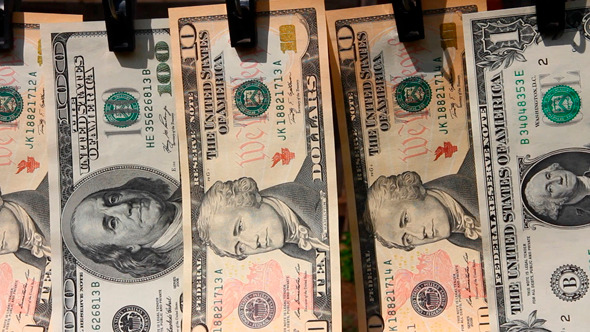 Paper Dollars On Rope 2