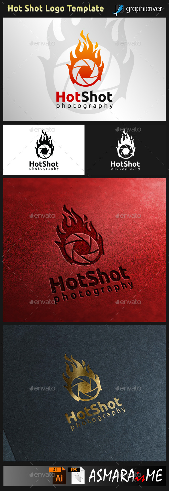 Camera Logo - Hot Shot Photography