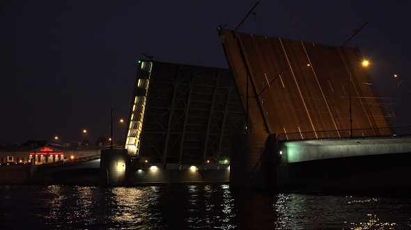 Tuchkov Drawbridge in Saint-Petersburg