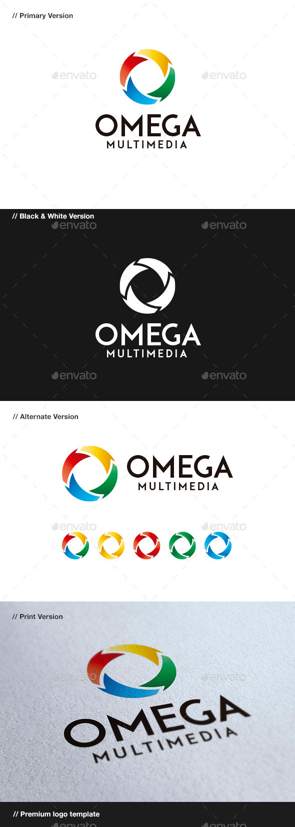 Omega - Abstract Logo