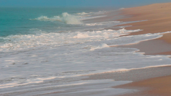 Sea Water Waves On Beach