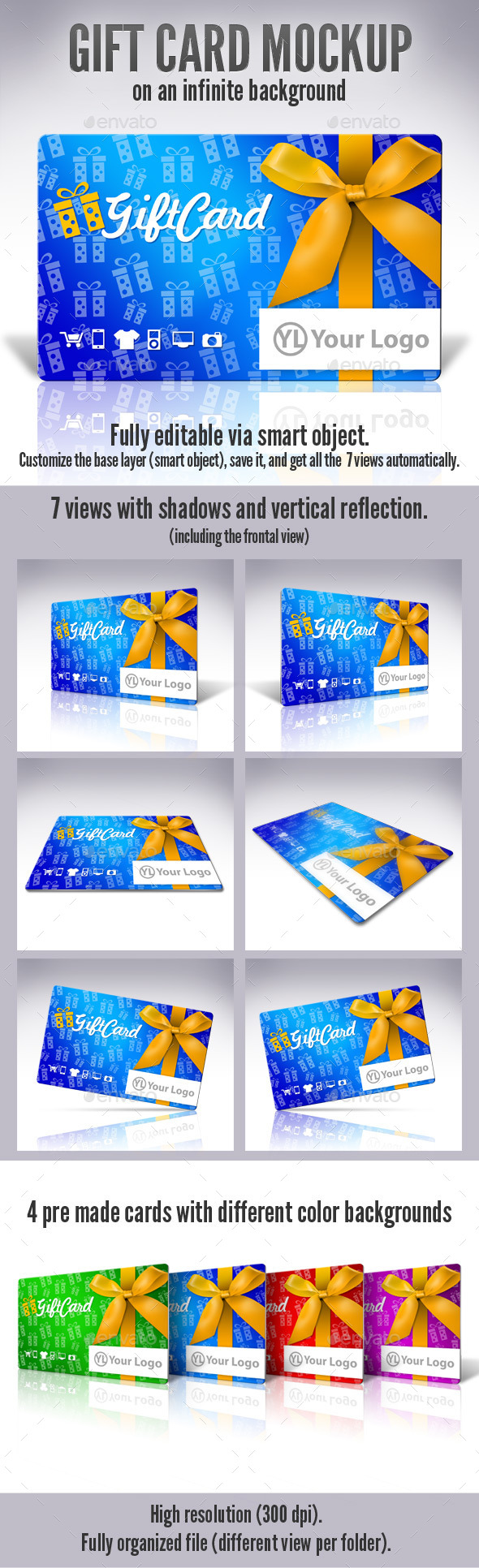 Download Giftcard Graphics Designs Templates From Graphicriver PSD Mockup Templates