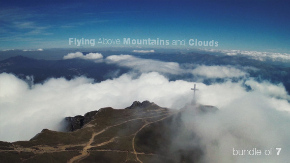Flying Above Mountains and Clouds
