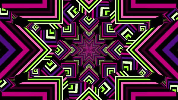Hypnotic Neon Shapes Animation alt