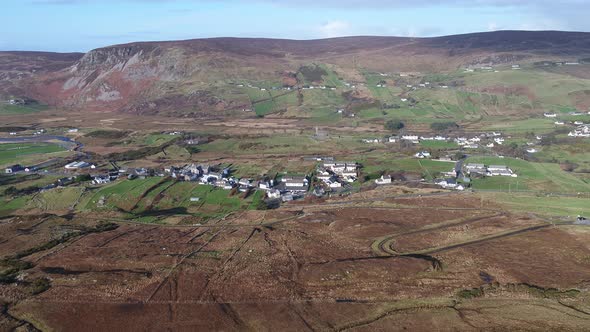 Aerial View of Glencolumbkille in County Donegal Republic of Irleand