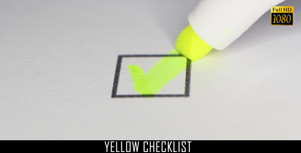 Yellow Checklist 3