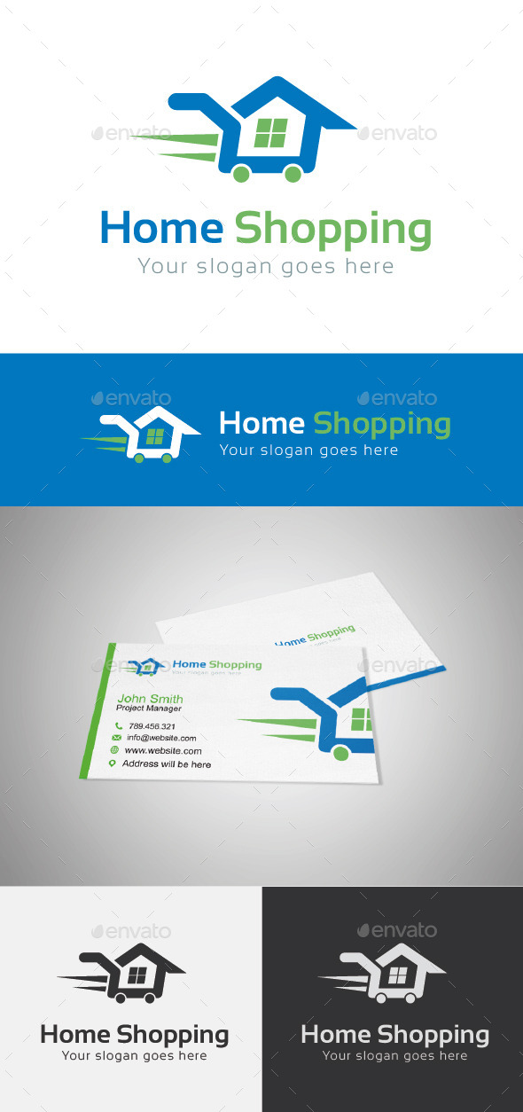 Home Shopping Logo Template