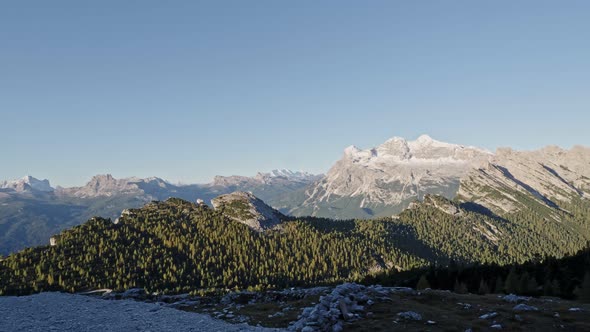 Tofana mountain group with the highest peak Tofana di Rozes. 