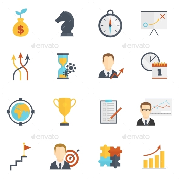 Business Strategy Planning Icons