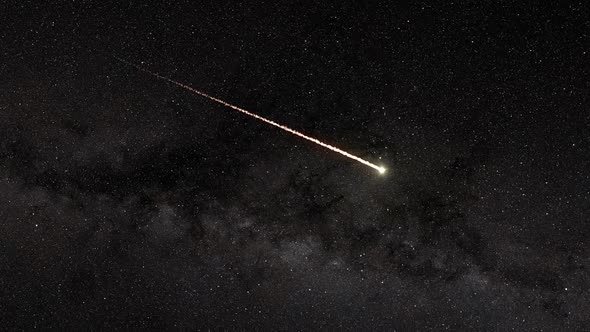 4k Meteor In Space