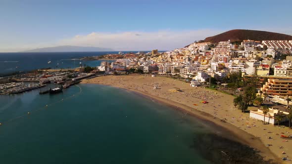 Playa de los Cristianos in Tenerife, Spain