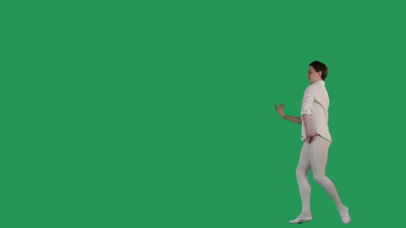 Beautiful Ballet Dancer on Green Screen