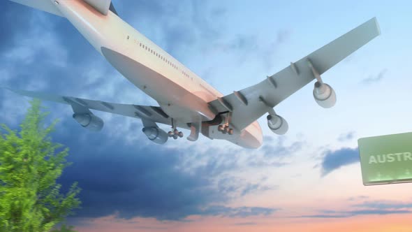 Airplane Arriving To Australia alt