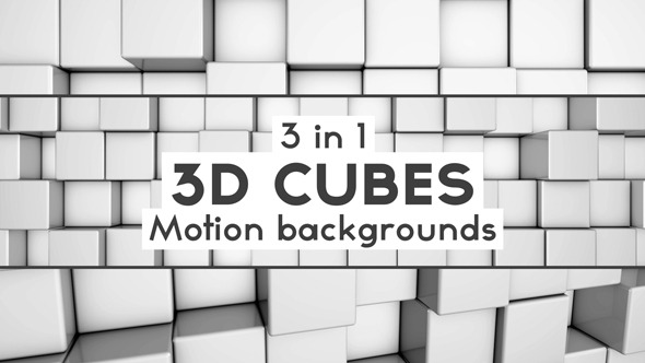 3D Cubes Backgrounds Pack 01